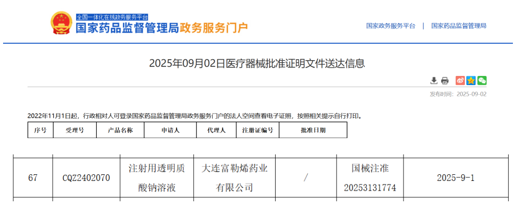 就在刚刚！国内第2款西林瓶剂型水光针产品获批！