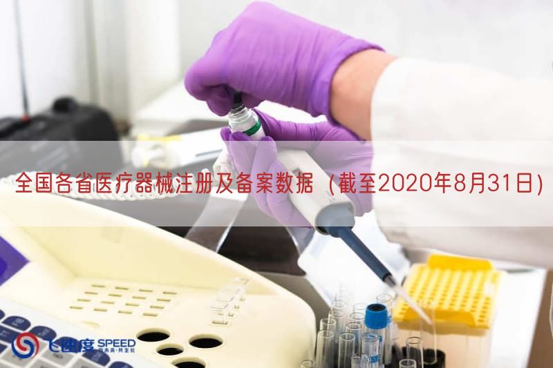 全国各省医疗器械注册及备案数据（截至2020年8月31日）