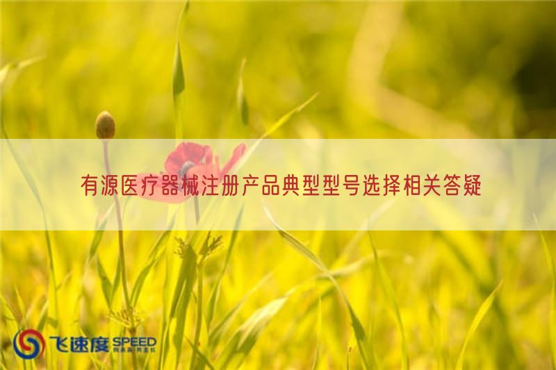 有源医疗器械注册产品典型型号选择相关答疑