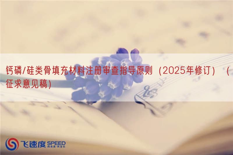 钙磷/硅类骨填充材料注册审查指导原则（2025年修订）（征求意见稿）