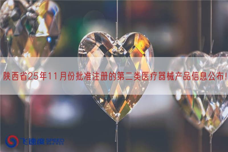 陕西省25年11月份批准注册的第二类医疗器械产品信息公布！