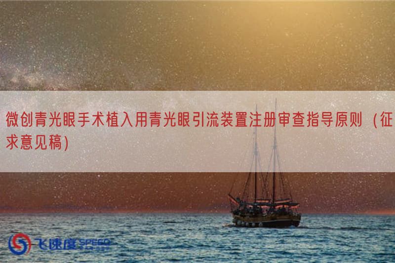 微创青光眼手术植入用青光眼引流装置注册审查指导原则（征求意见稿）