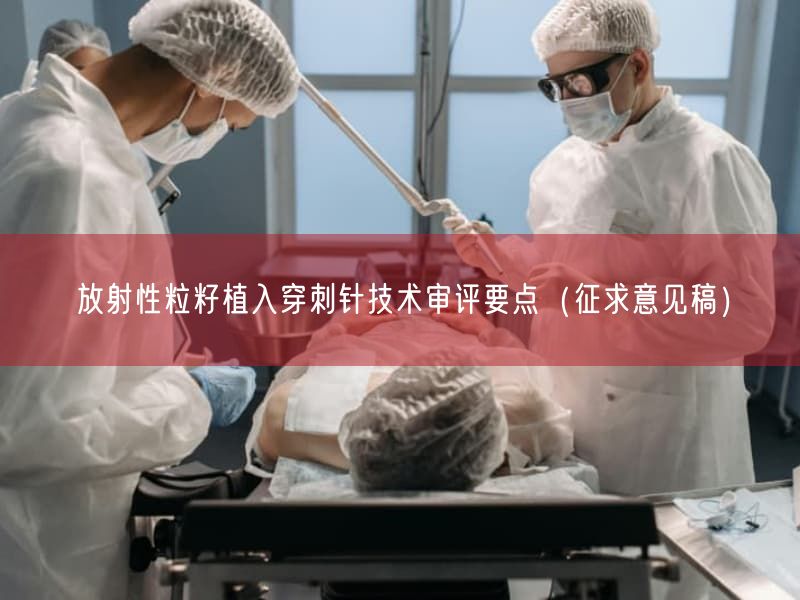 放射性粒籽植入穿刺针技术审评要点（征求意见稿）