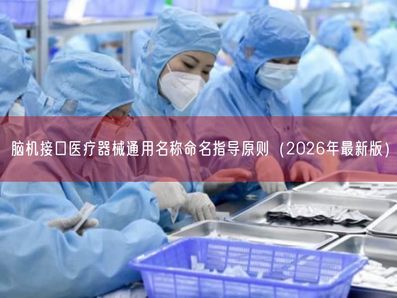 脑机接口医疗器械通用名称命名指导原则（2026年最新版）