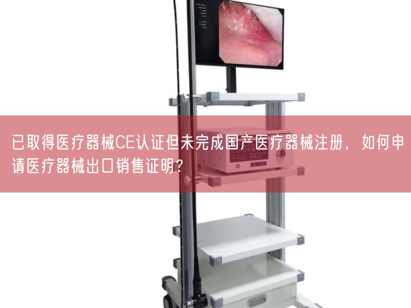 已取得医疗器械CE认证但未完成国产医疗器械注册，如何申请医疗器械出口销售证明？