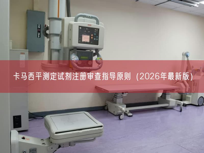 卡马西平测定试剂注册审查指导原则（2026年最新版）