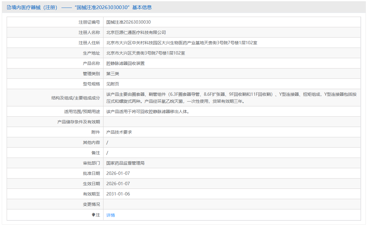 第三类医疗器械腔静脉滤器移出器注册办理流程及步骤周期指南