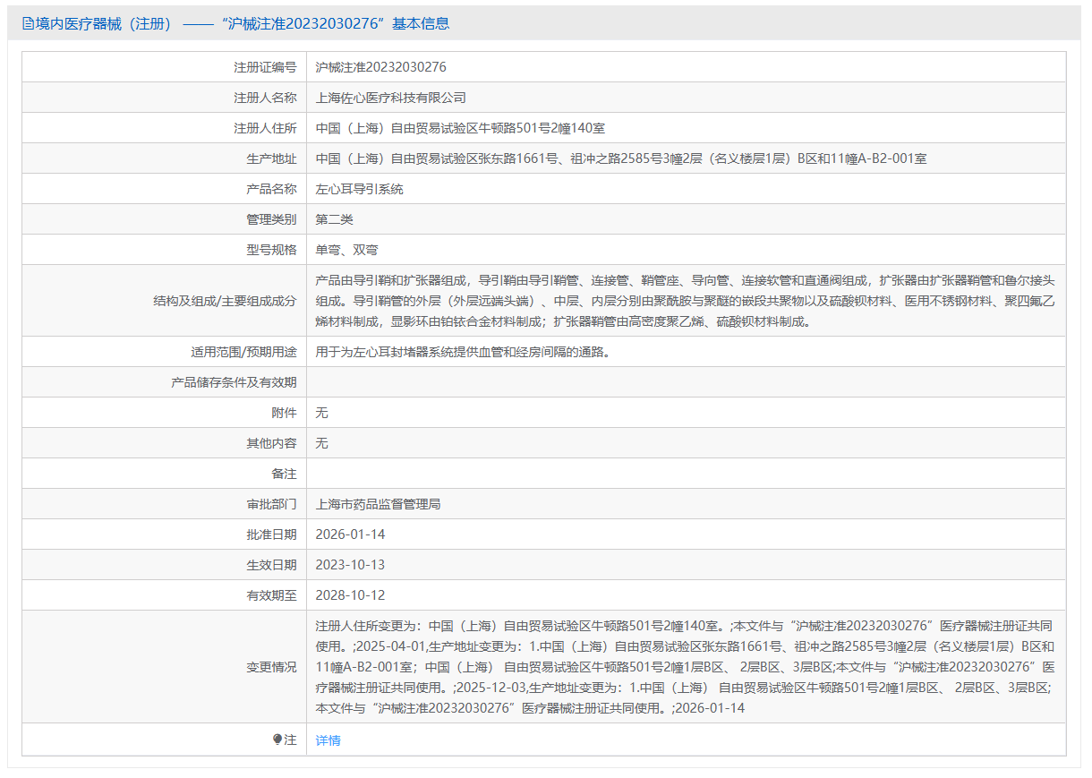 第二类医疗器械左心耳导引系统注册办理流程及步骤周期指南