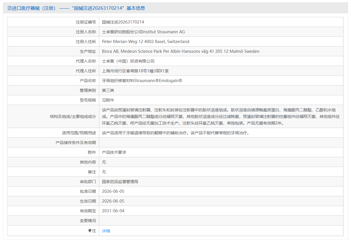 牙周组织修复材料创新​医疗器械产品注册技术审评报告（2026年士卓曼研究版）
