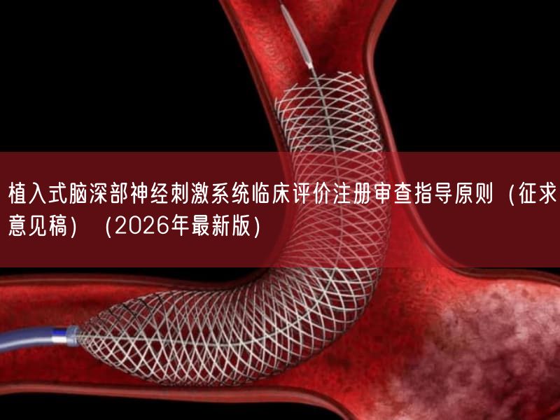 植入式脑深部神经刺激系统临床评价注册审查指导原则（征求意见稿）（2026年最新版